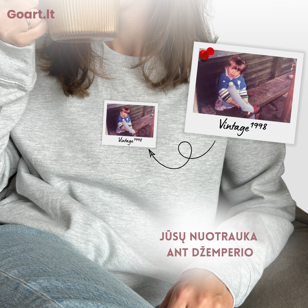 Džemperis su vintage nuotrauka