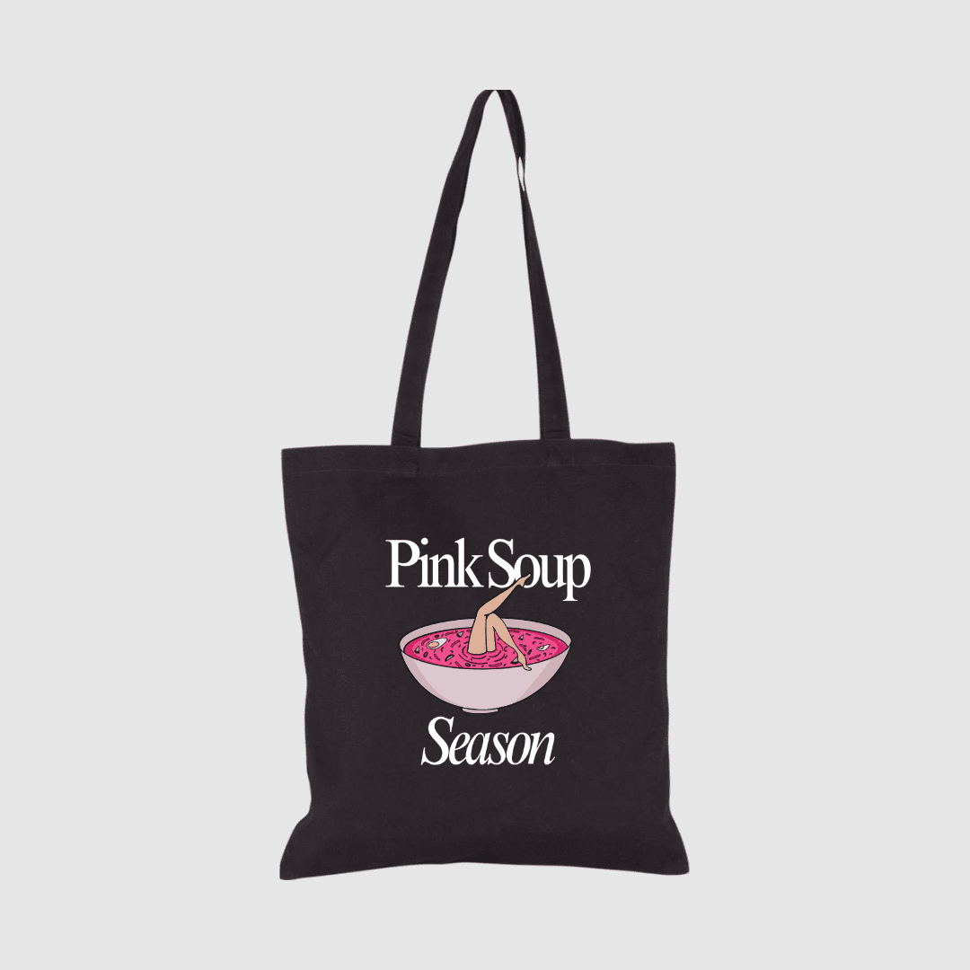 Juodas medžiaginis maišelis "Šaltibarščiai"