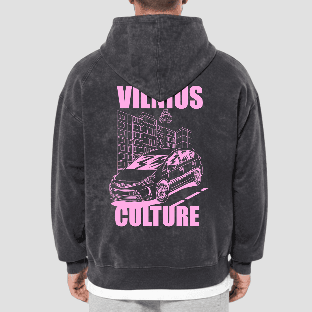 Vintage unisex hoodie "Vilnius Culture"