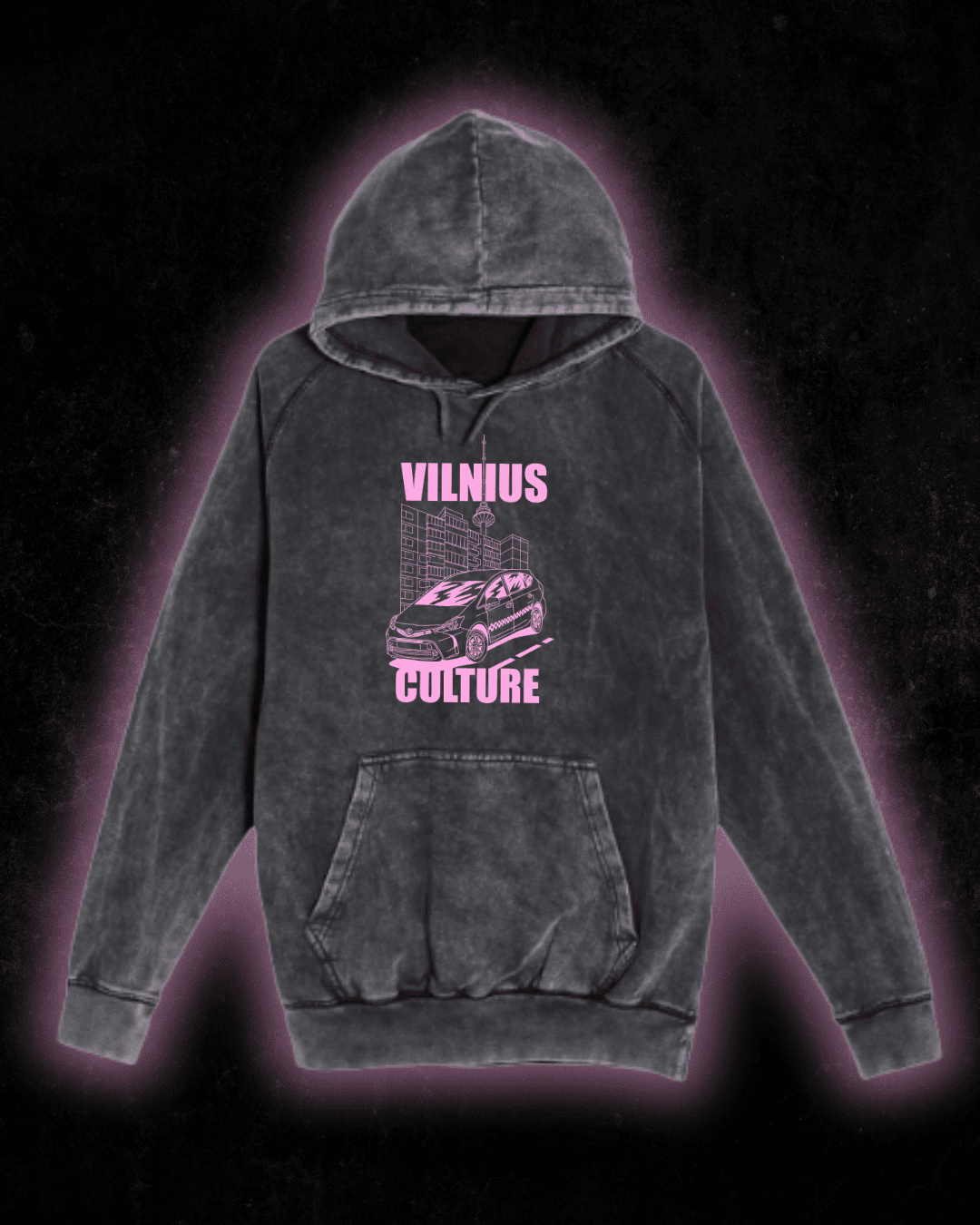 Vintage unisex hoodie "Vilnius Culture" - Image 3