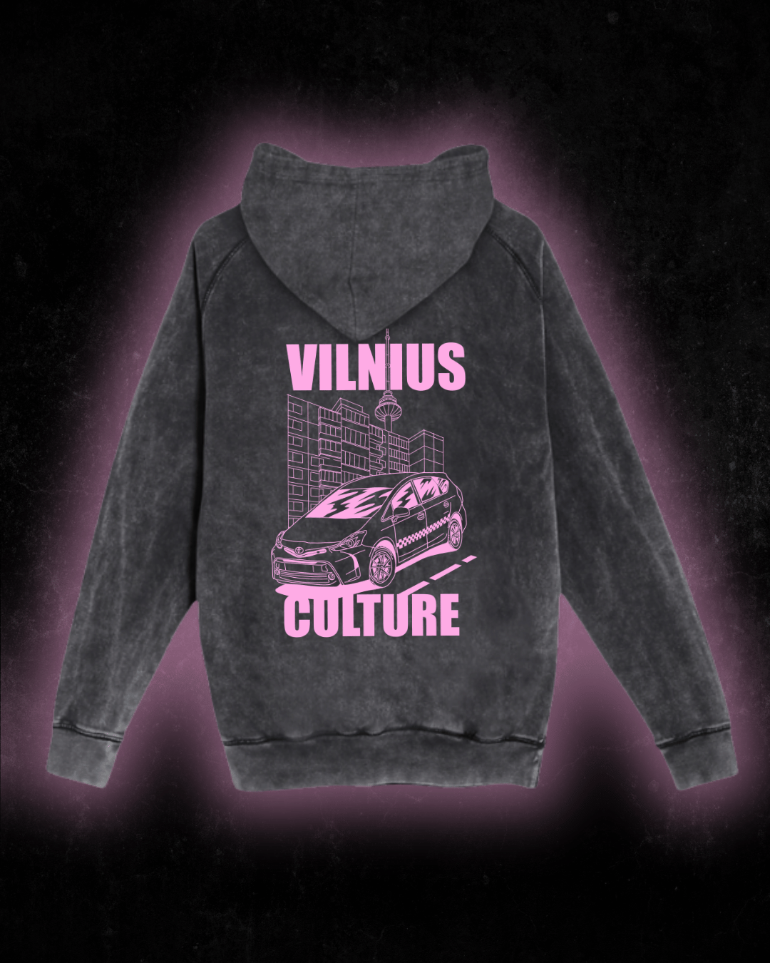 Vintage unisex hoodie "Vilnius Culture" - Image 4